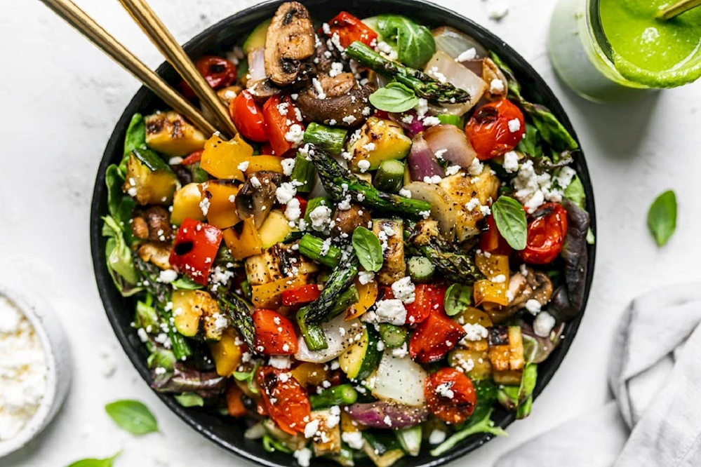 Izgara Sebzelerle Salata Tarifi